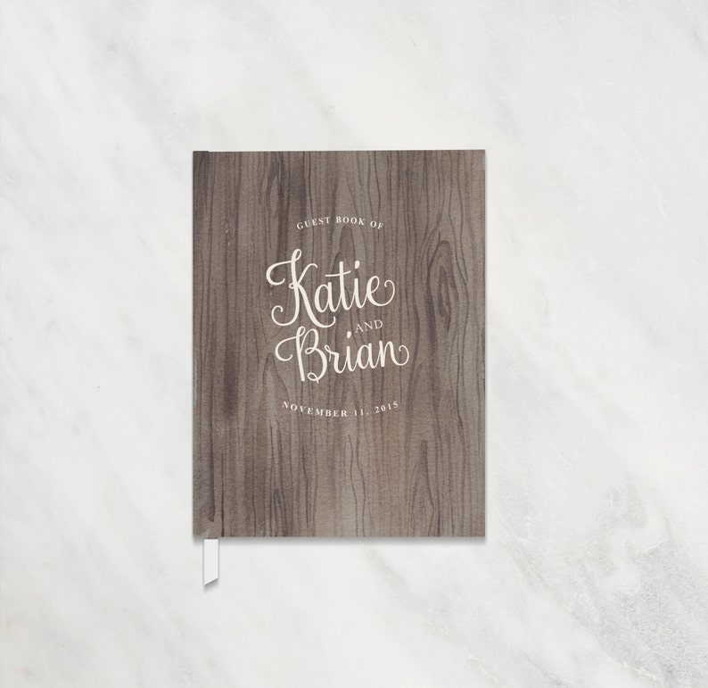 Woodsy Guestbook Personalized Guestbook Wedding Guest Book Rustic Wedding Keepsake Custom Guest Book Wedding Guestbook
