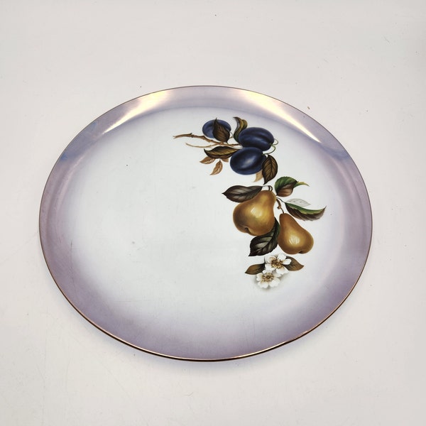 Glama Tray by Dorothy Thorpe Vintage Pear and Plum Cake Plate