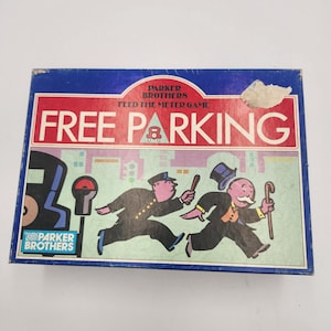 Free Parking  Board Game Monopoly Game  Vintage Family Game