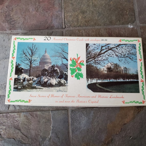 Christmas Cards Set Featuring Washington DC Land Marks Vintage Etsy