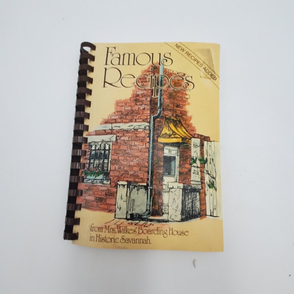 Berühmte Rezepte aus dem Wilke es Boarding House in historischen Savanne Vintage Spiral Kochbuch signiert von Mrs. Wilkes