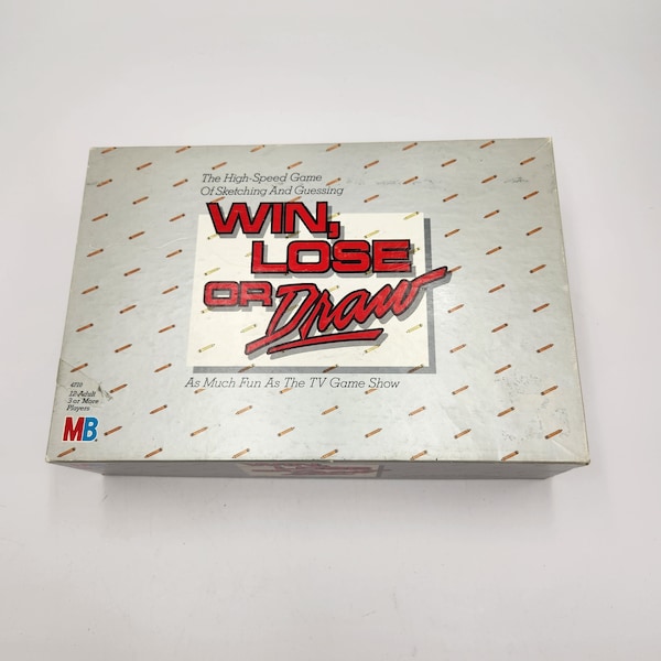 Vintage 1980's Win Lose Or Draw Party Edition Opened But Unused Game Milton Bradley Game Night Picture Charades