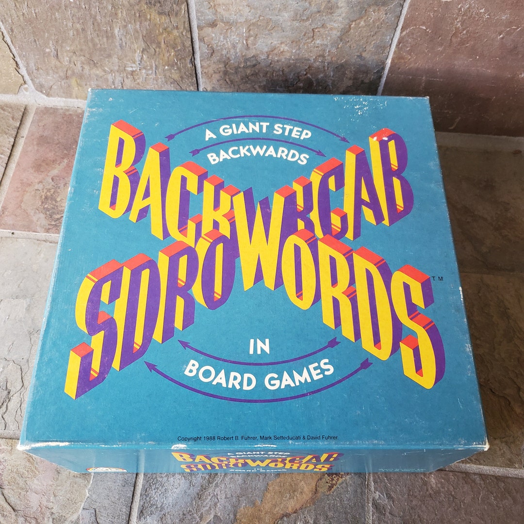 Backwords Sdrowkcab Board Game Guessing Game Vintage Game Night - Etsy
