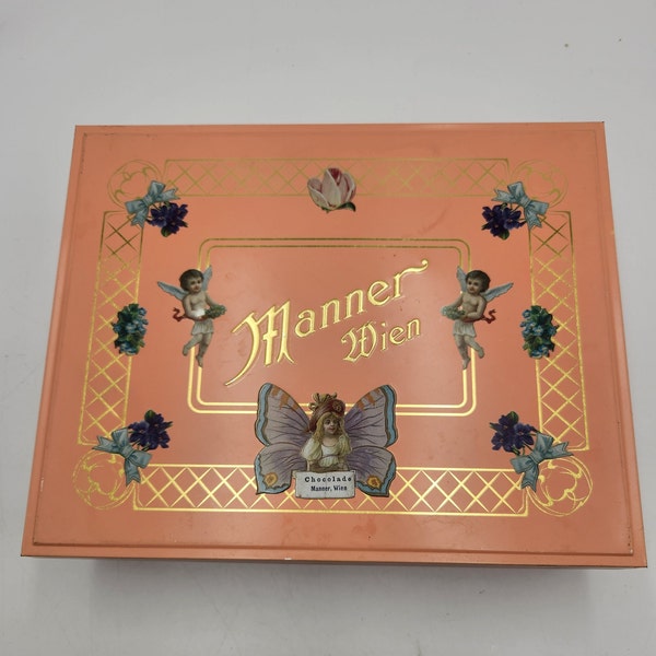 Manner Wien Chocolate Tin Vintage Candy Box