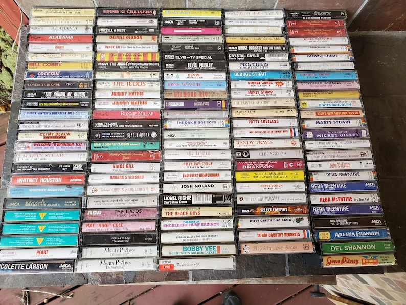 Various Cassette Tapes All Genres Rock Pop Country - Etsy