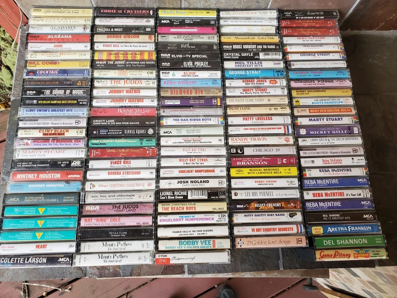Various Cassette Tapes All Genres Rock Pop Country Etsy