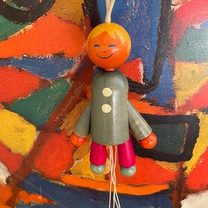 Vintage Wood String Puppet Toy/Decor