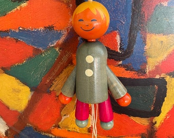 Vintage Wood String Puppet Toy/Decor