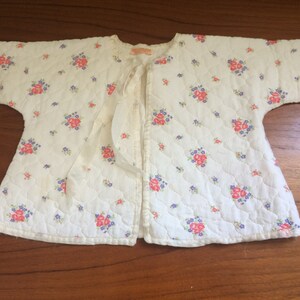 Vintage Bullock&#39;s Baby Quilted Flower Jacket