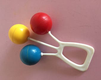 Vintage Rattle in Primary Colors