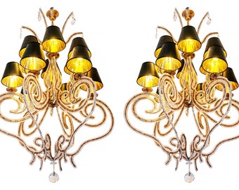 Pair of large french crystal chandeliers, circa 1960's