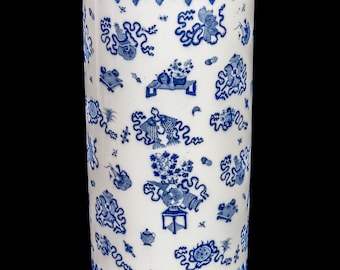 Paragüero de cerámica china pintado a mano