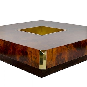 Italian Mid-Century ALVEO coffee cocktail table, Willy Rizzo, circa 1970