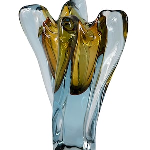 Italian handmade Murano Sommerso glass vase, 1970&#39;s