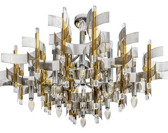 Mid-century italian chandelier by Gaetano Sciolari, circa 1970