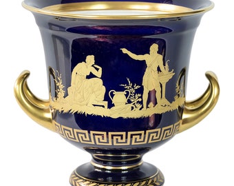 Large german Hutschenreuther porcelain empire style vase