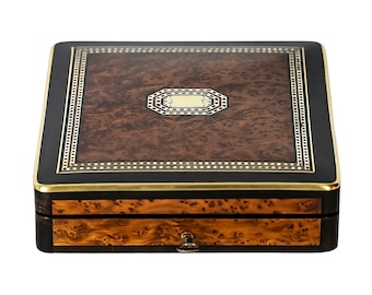 Antique French Napoleon III Marquetry Box