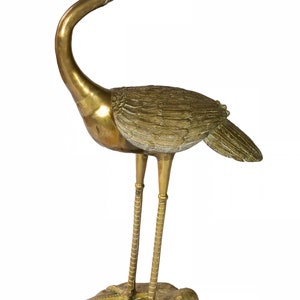 Mid-century brass bird sculpture
