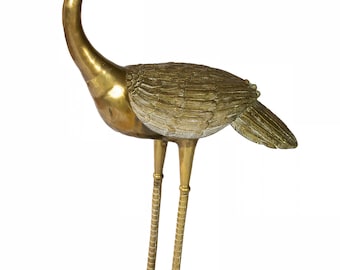 Mid-century brass bird sculpture