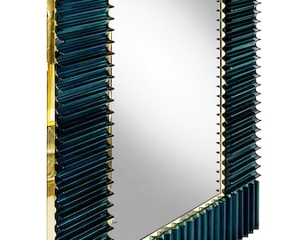 Espejo de pared de cristal de Murano italiano