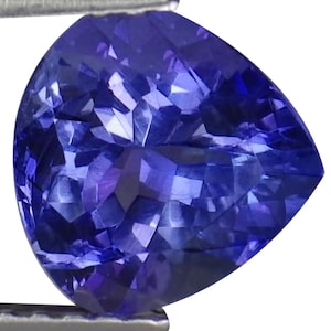 2.13 Ct IGI Certified AA Natural Tanzanite Gemstone Bluish Violet Pear Cut