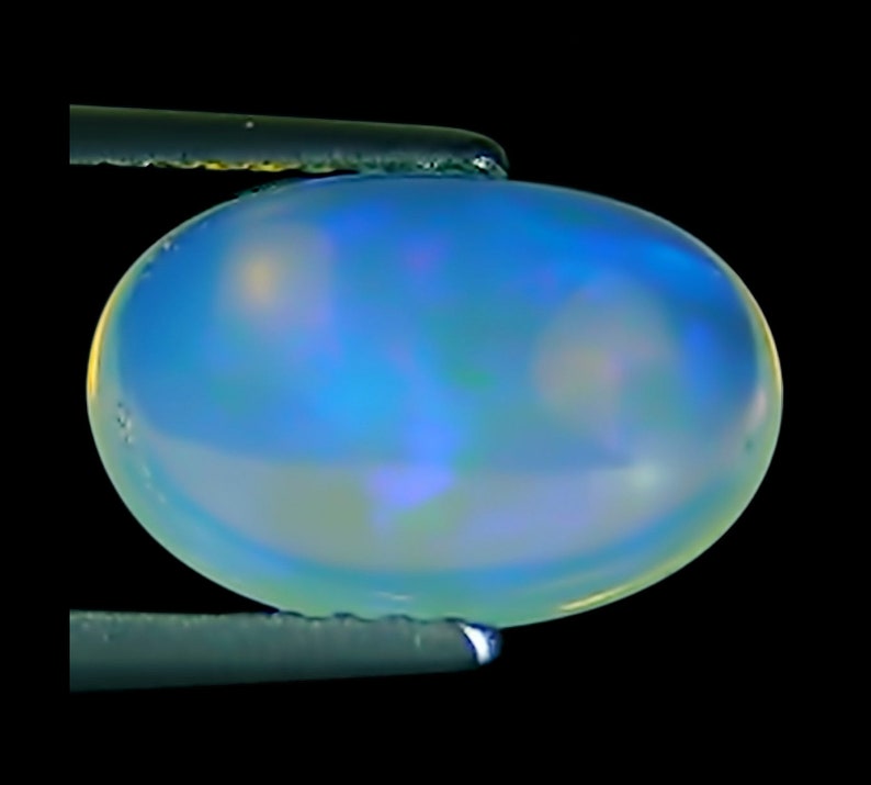 1.65 Ct Natural Mexican Fire Opal Multi Color Oval Cabochon Cut