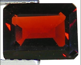 3.75 / 2pcs Ct Natural Red Garnet Gemstone Deep Red Color Emerald Cut