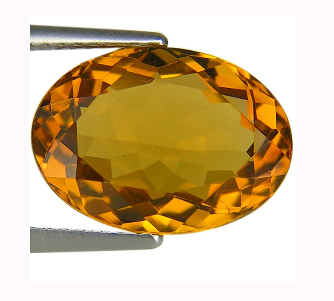 5.56 Ct Natural Honey Quartz Gemstone Honey Brown Color Oval Etsy