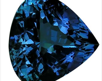 2.15 Ct A Natural D Block Tanzanite Gemstone Medium Light Green Violet Heart Cut