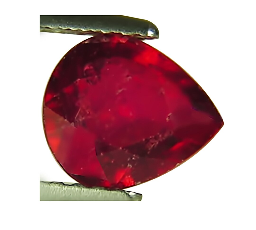 1.98 Ct Natural Ruby Gemstone Red Color Pear Cut - Etsy