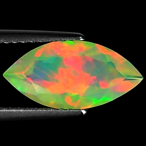 1.40 Ct Natural Ethiopian Faceted Opal Gemstone Play of Color Marquise Cut