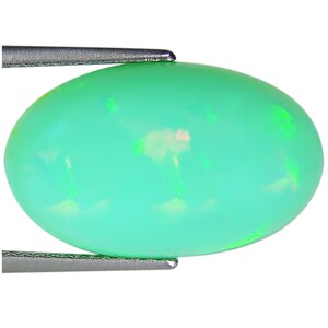 5.72 Ct Natural Ethiopian Torquise Green Opal Gemstone Oval Cabochon Cut