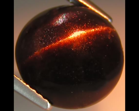 Ct Natural Scapolite Cat's Eye Gemstone Dark Brown Color