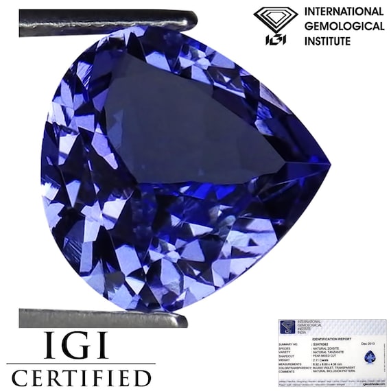 Gemological Institute Gia Certified Tanzanite Stones GIA Certified