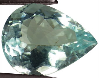 1.77 Ct Natural Aquamarine Gemstone Medium Blue Green Color Pear Cut