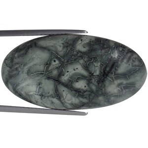 35.10 Ct Natural Howlite Gemstone Gray Color Oval Cut