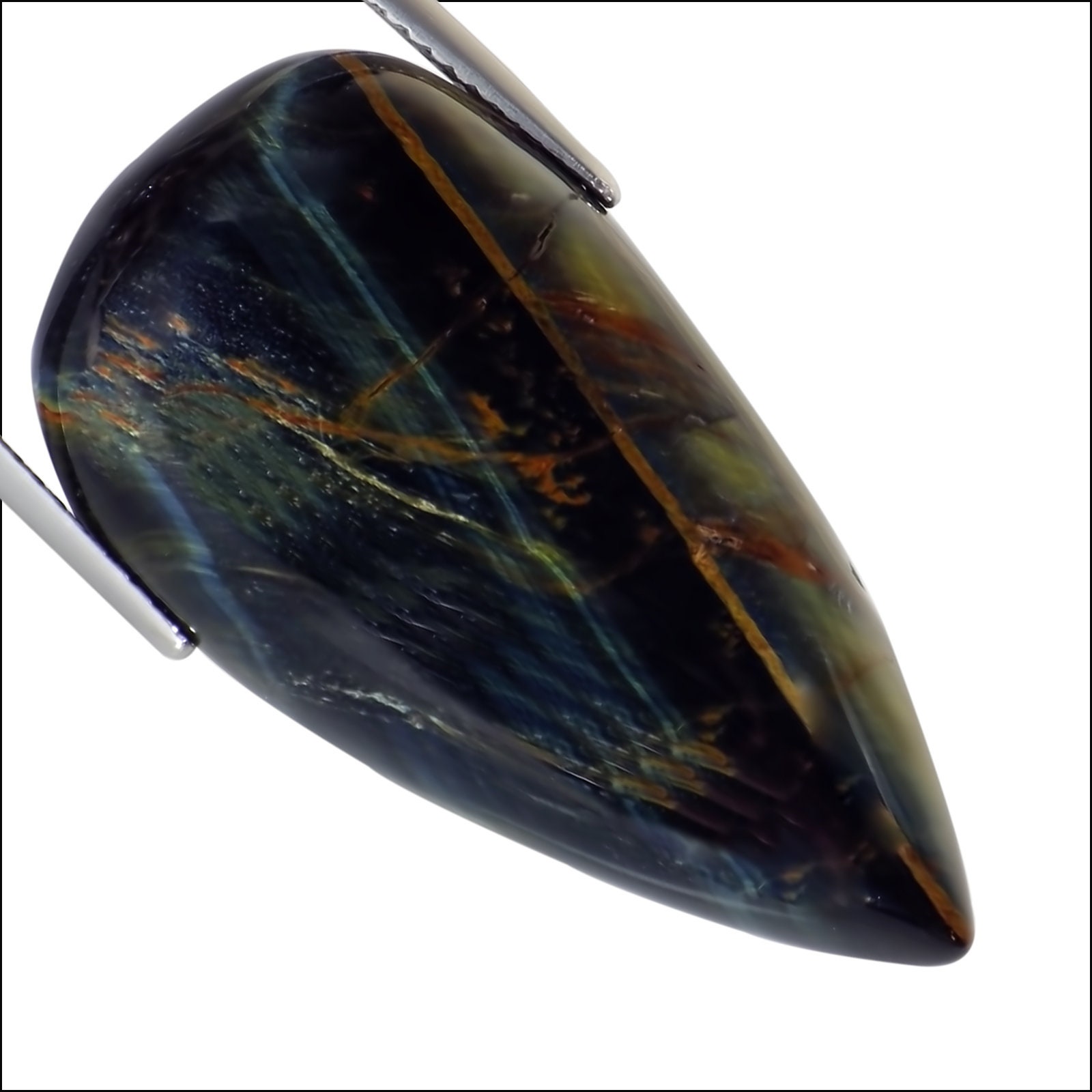 26.22カラットの天然タイガーアイ宝石、マルチカラー、ペアカット