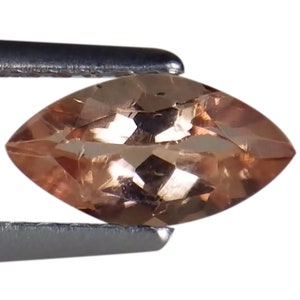 0.59 Ct Natural Pink Tourmaline Gemstone  Peach Pink Color Marquise Cut