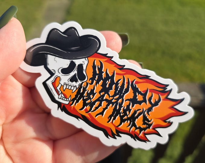 Howdy Heathens Weatherproof Sticker