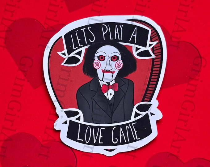 Horror Valentine Sticker - Let's Play A Love Game