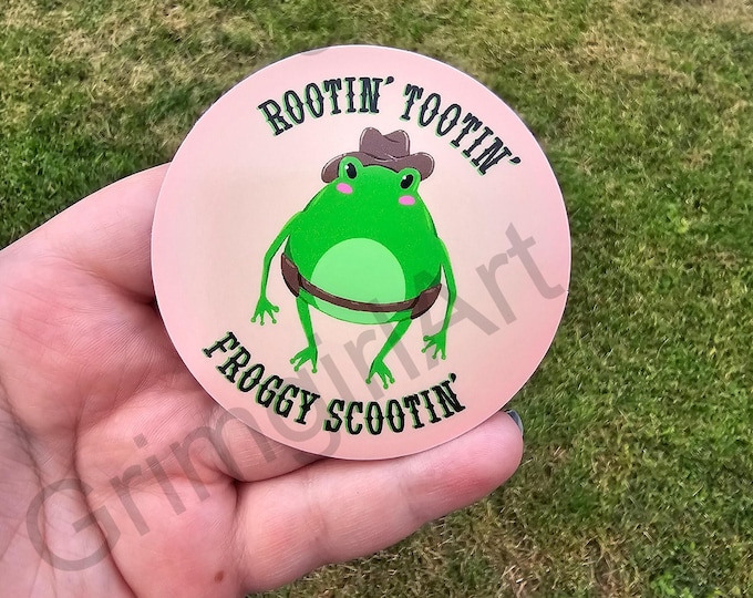Rootin Tootin Froggy Scootin Decal Sticker - UV, Water Proof!