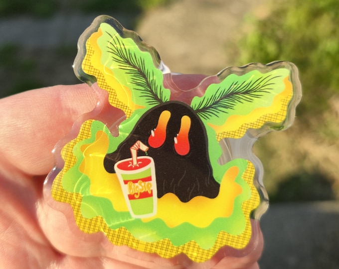 Trippy Mothman Magnetic Phone Grip