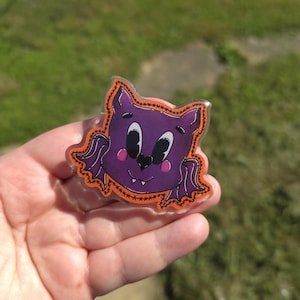 Vintage Spooky Bat Acrylic Phone Grip