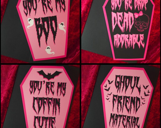 Coffin Cards - Pink Edition - Multiple Designs!