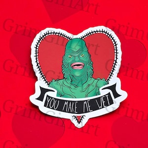 Pegatina de terror de San Valentín: Me haces mojar