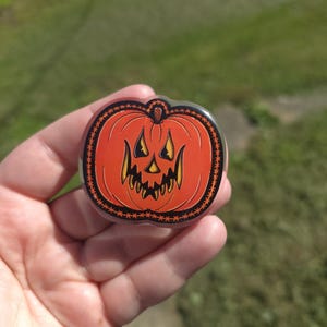 Vintage Spooky Pumpkin Acrylic Phone Grip