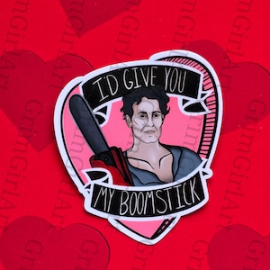 Horror Valentine Aufkleber - Ich würde dir meinen Boom-Stick geben