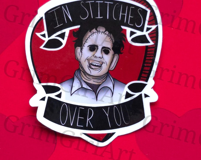 Horror Valentine Sticker - In Stitches Over You