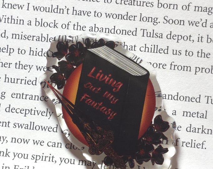 Book Pin Living Out My Fantasy