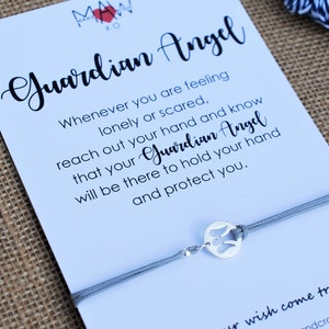 Christening Gifts Godmother Gift Goddaughter Gift Guardian Angel Bracelet Sterling Silver Angel Bracelet Faith Bracelet Friendship Bracelet
